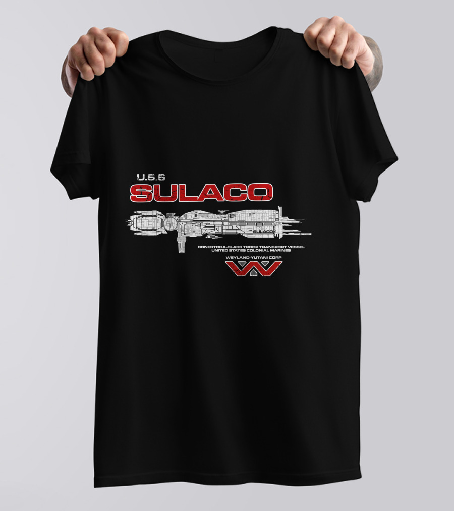 U.S.S. Sulaco Conestoga-Class Troop Transport Vessel Weyland-Yutani Corp T-Shirt