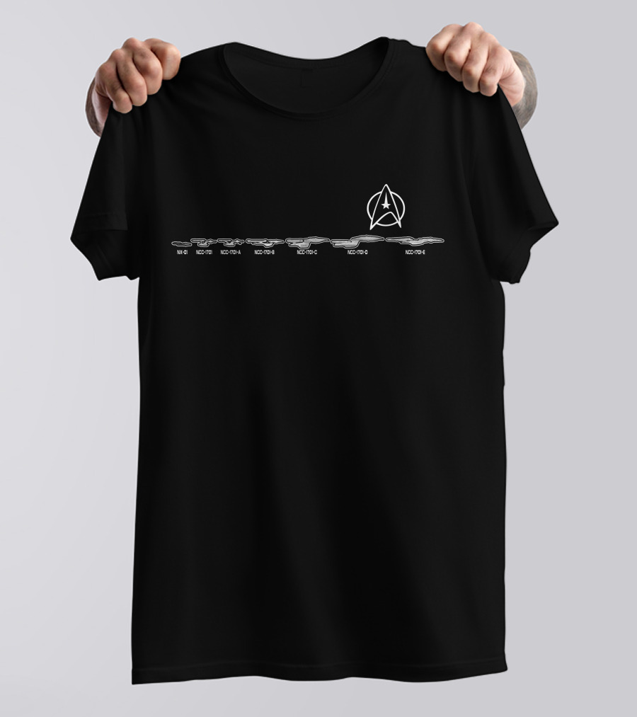 STAR TREK NCC1701 NCC1701A NCC1701B NCC1701C NCC1701D NCC1701E NCC1701F STARFLEET T-Shirt