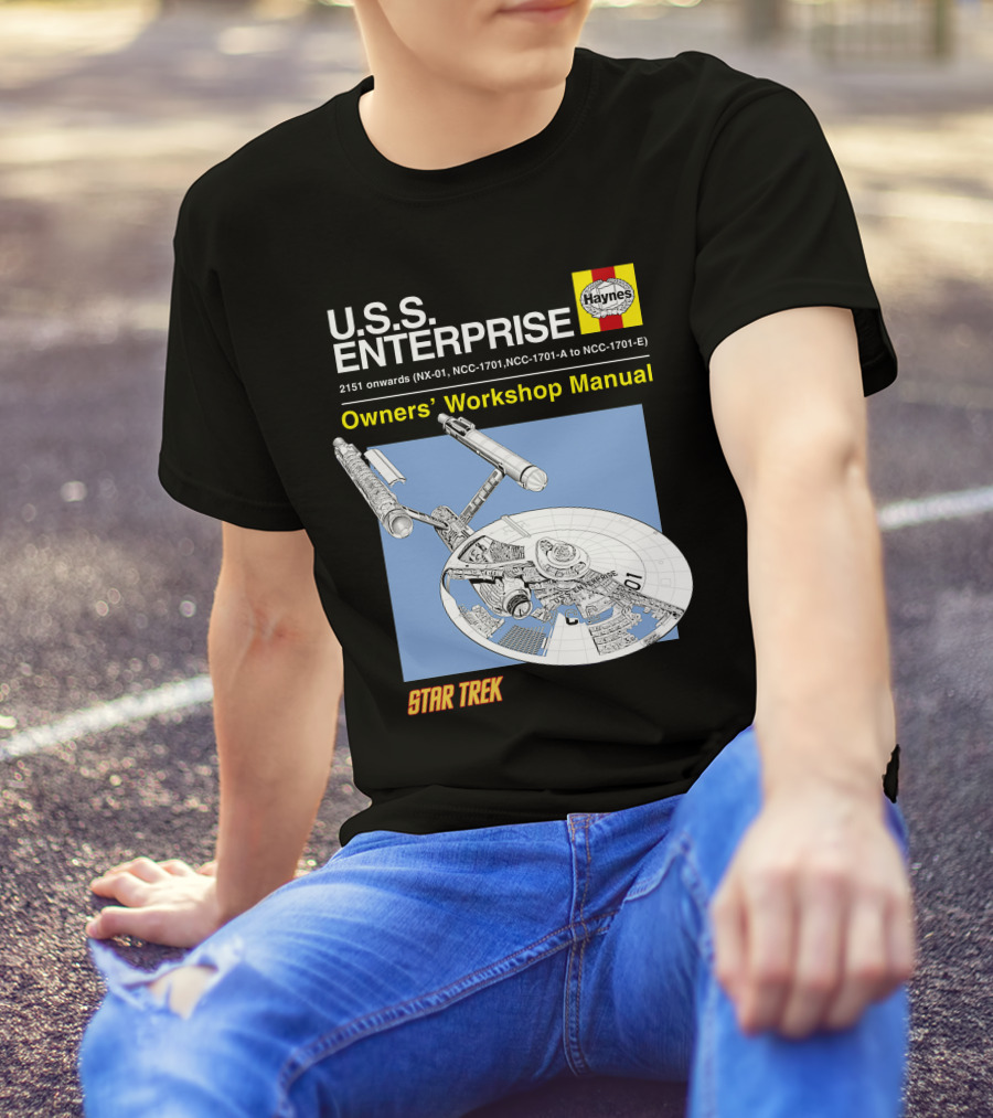 U.S.S Enterprise Haynes Owners' Workshop Manual Star Trek 2151 Onwards NCC-1701 NCC-1701-A To NCC-1701-E T-Shirt