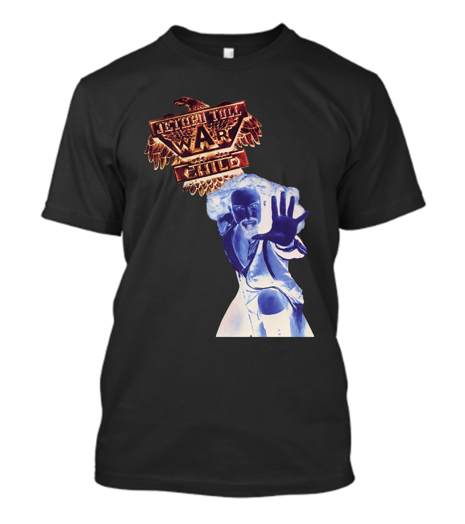 Jethro Tull War Child Eagle Motif With Reaching Figure T-Shirt