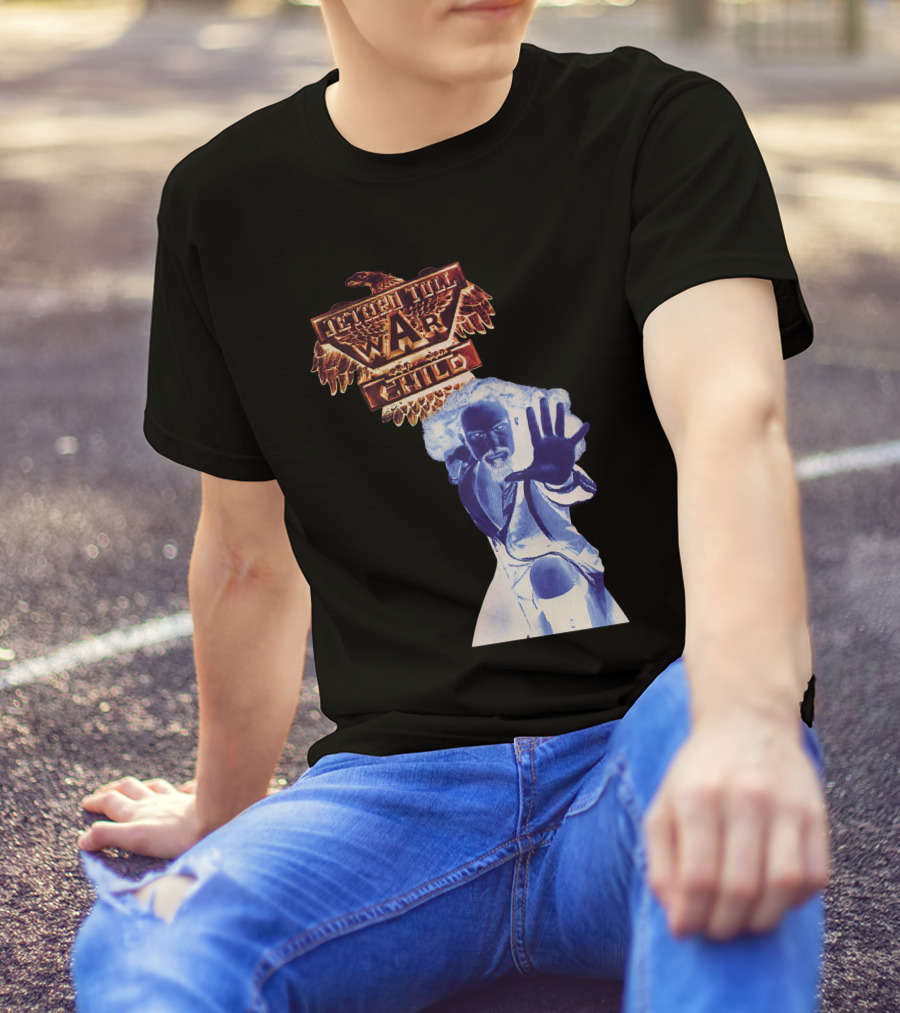 Jethro Tull War Child Eagle Motif With Reaching Figure T-Shirt