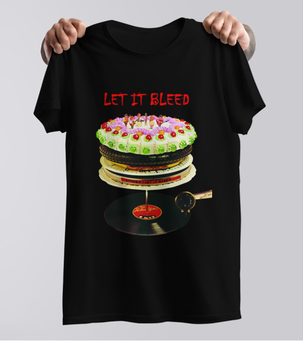Let It Bleed Rolling Stones Cake Vinyl Record T-Shirt
