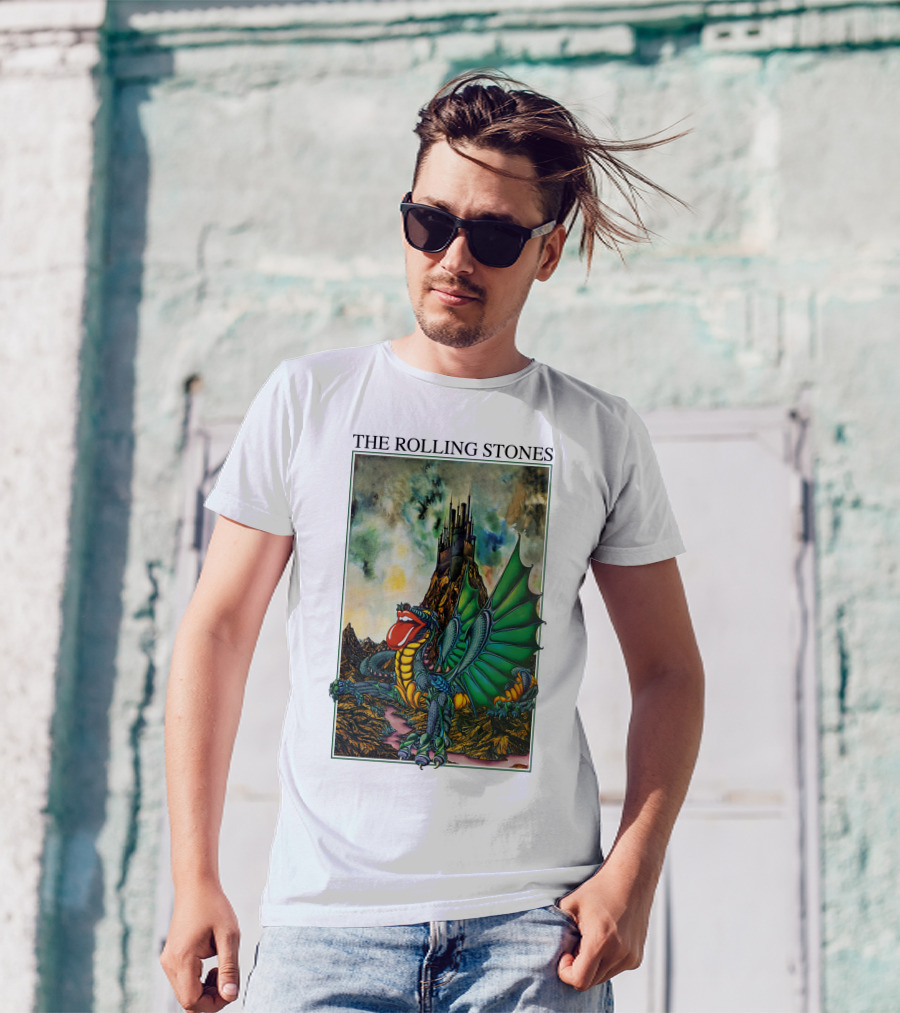The Rolling Stones Dragon And Castle Scene T-Shirt