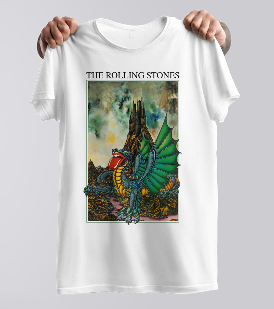 The Rolling Stones Dragon And Castle Scene T-Shirt