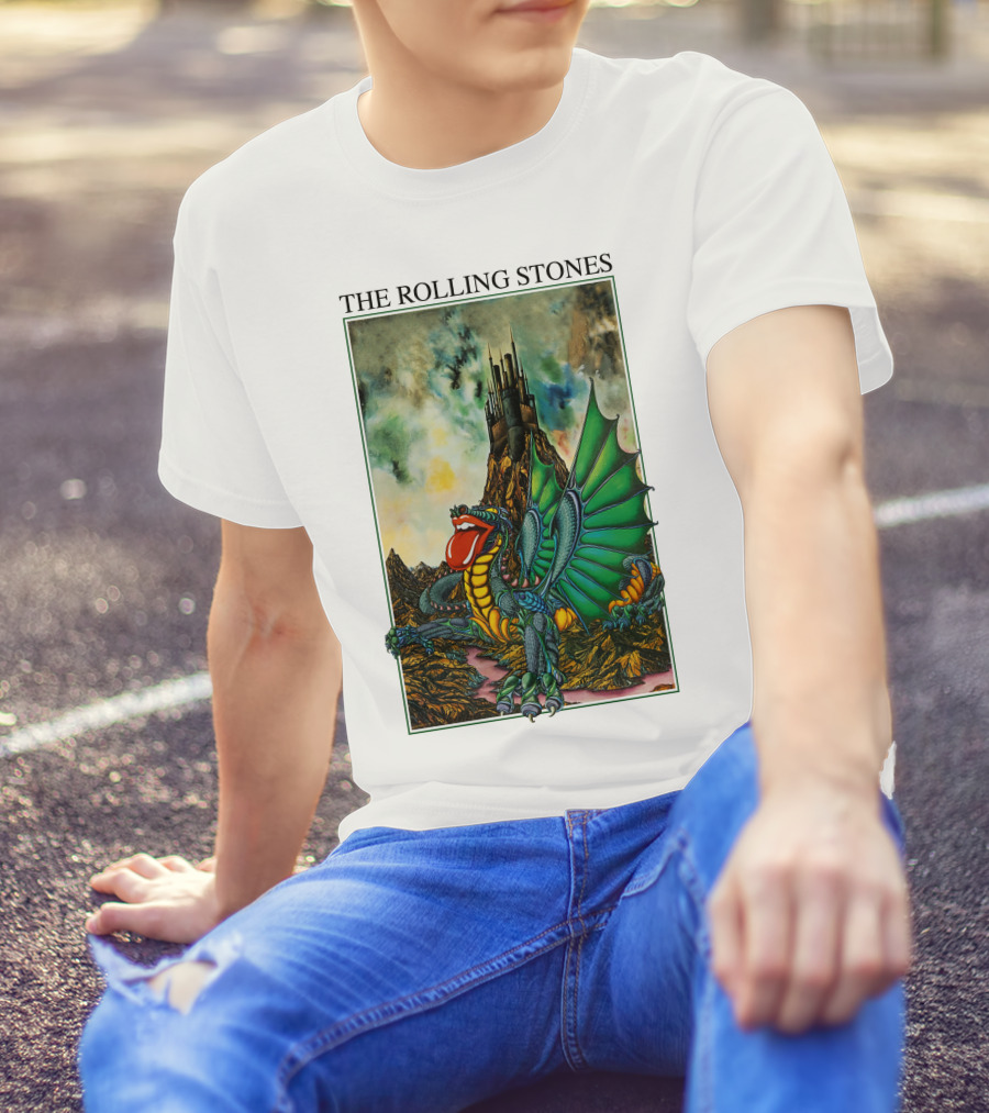 The Rolling Stones Dragon And Castle Scene T-Shirt