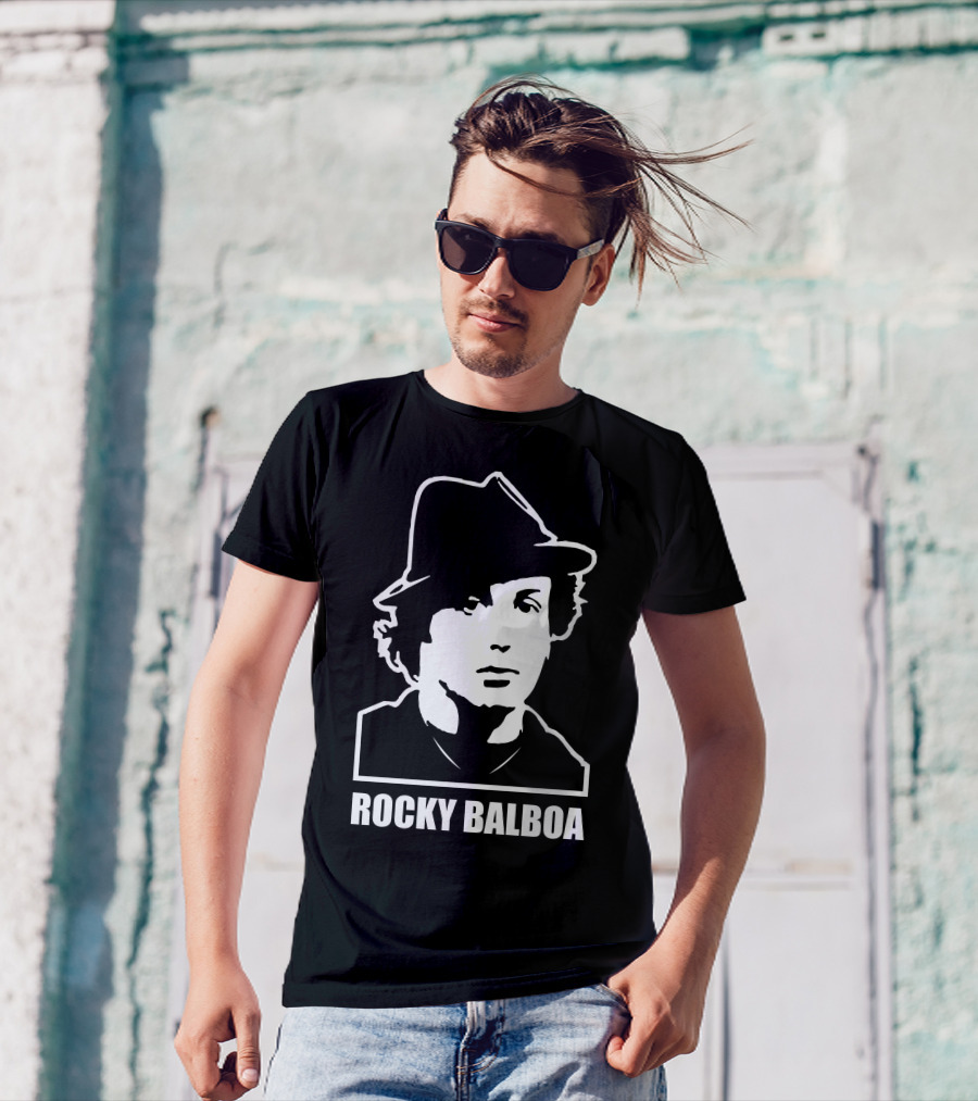 Rocky Balboa Iconic Boxing Legend With Hat T-Shirt