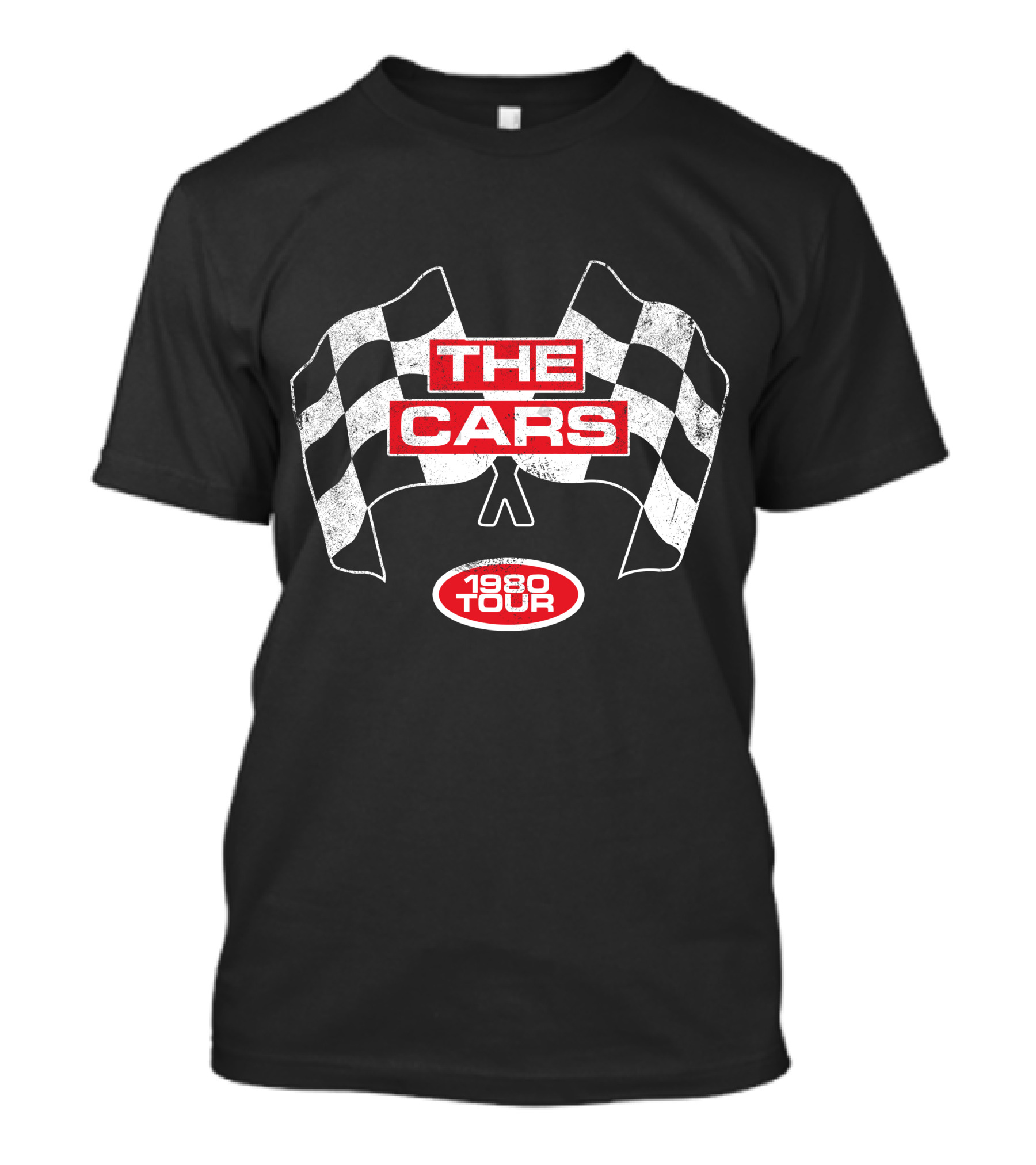 The Cars 1980 Tour Checkered Flags T-Shirt
