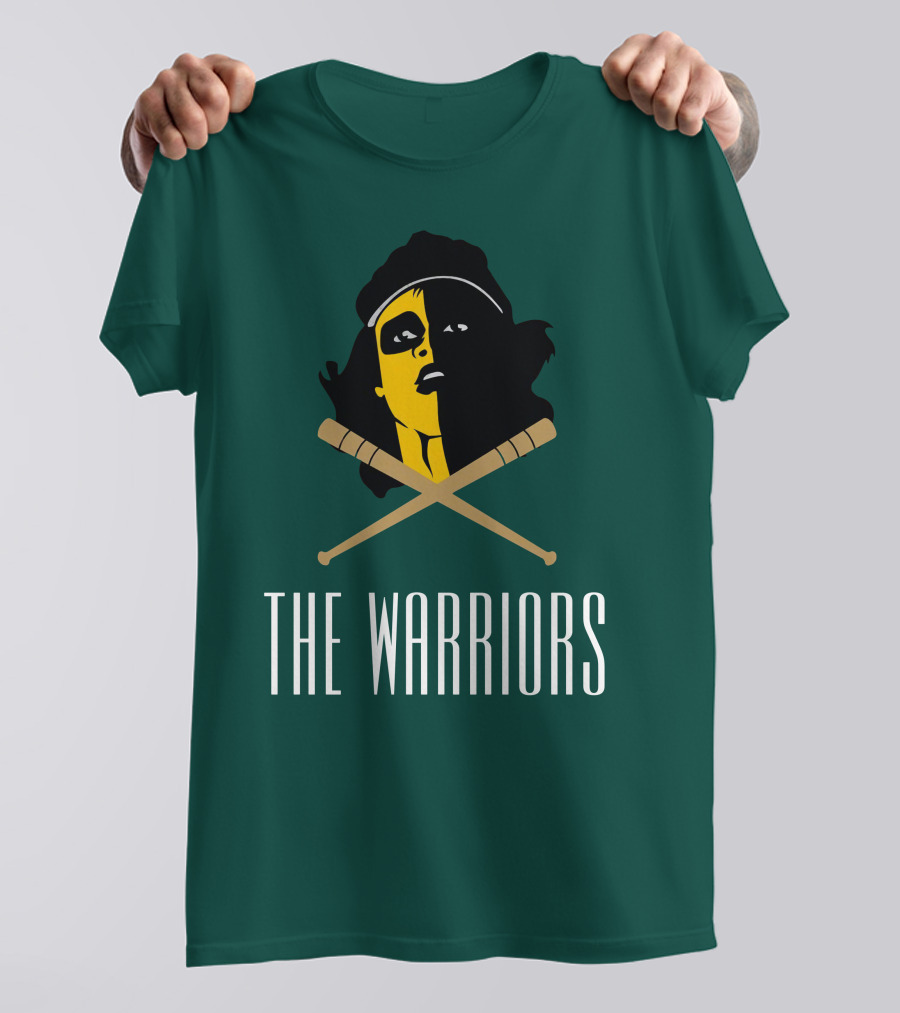 The Warriors Movie Concept Art Face And Crossed Bats T-Shirt