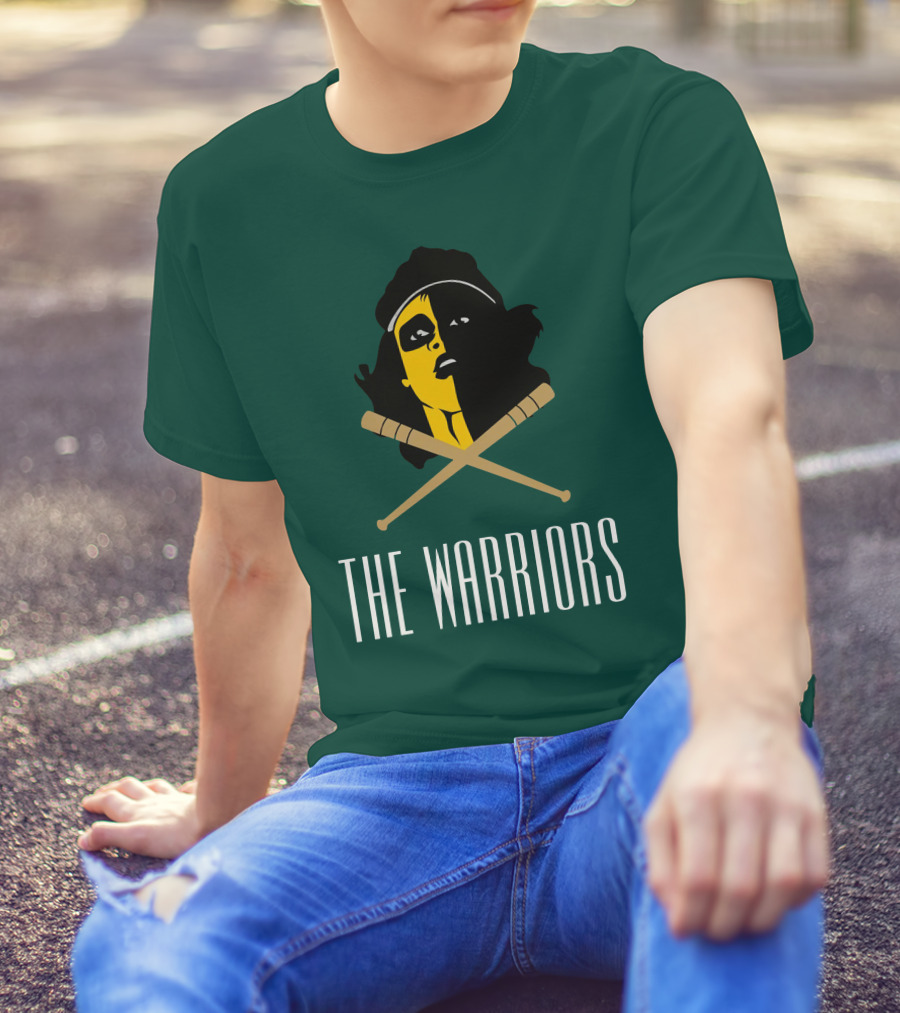 The Warriors Movie Concept Art Face And Crossed Bats T-Shirt
