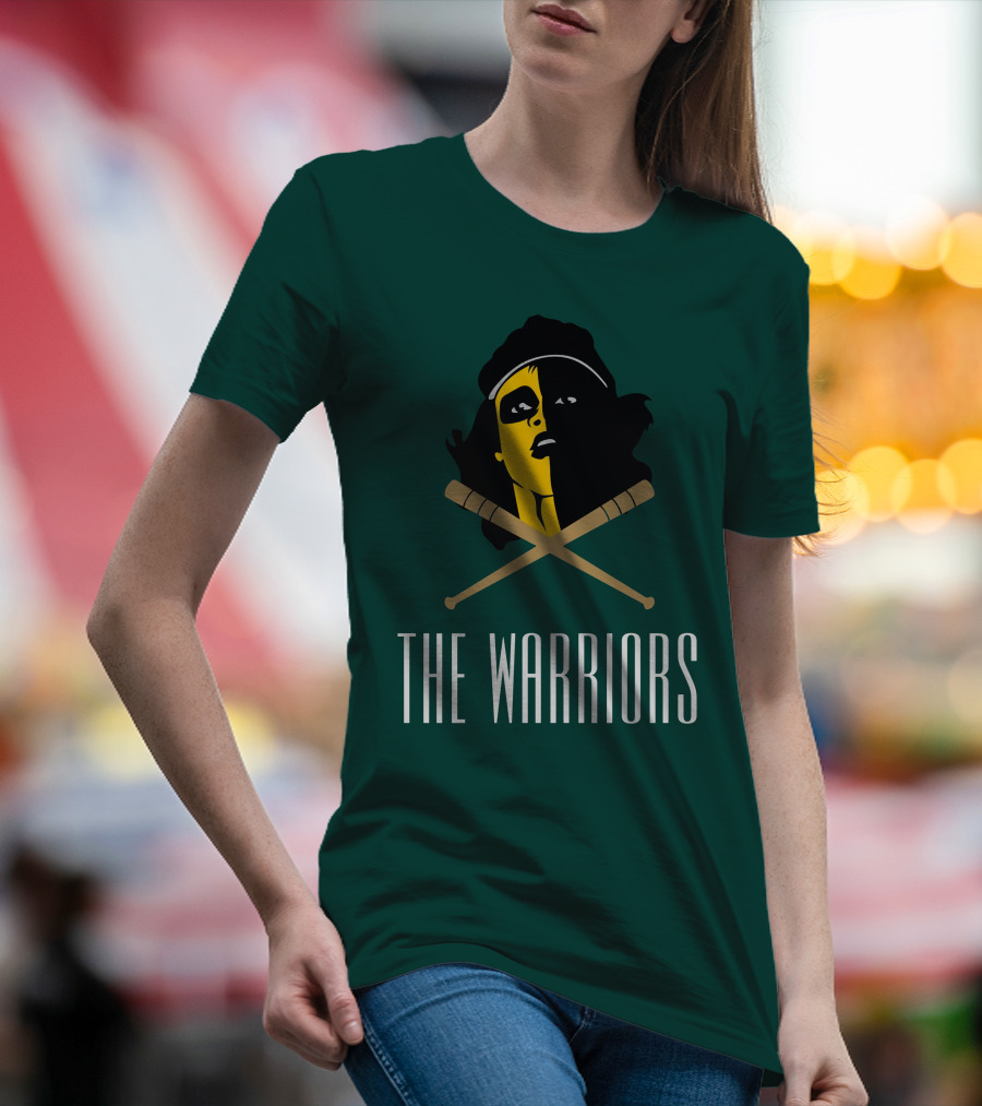 The Warriors Movie Concept Art Face And Crossed Bats T-Shirt