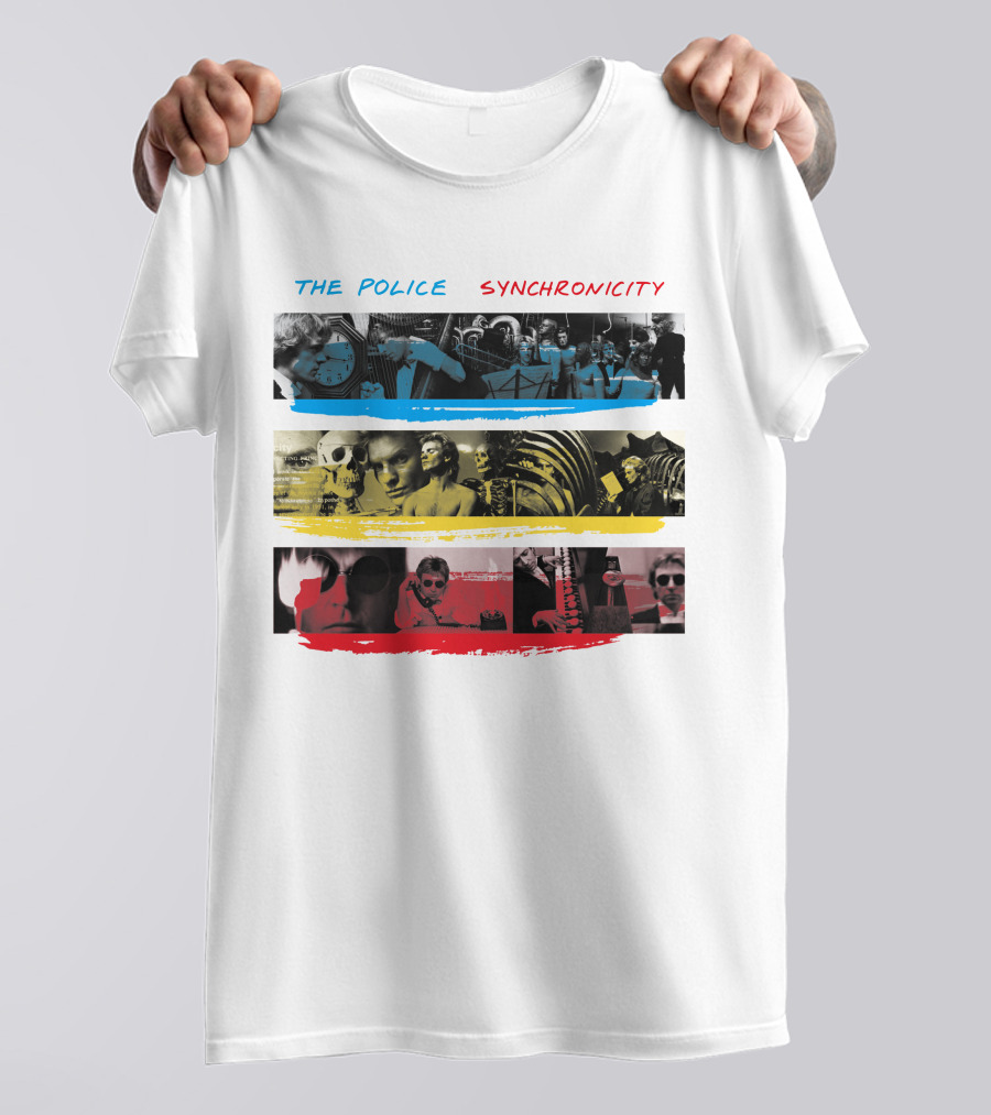 The Police Synchronicity Album Art Stripes T-Shirt