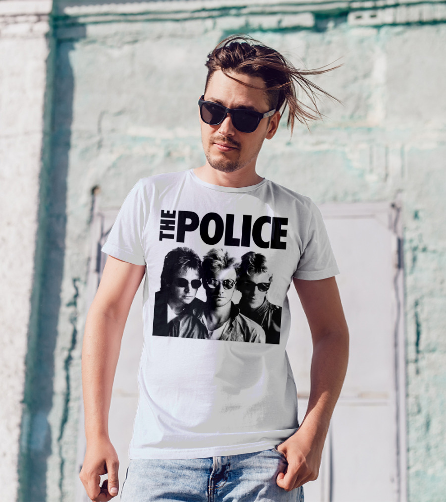 The Police Band Black And White Photo T-Shirt
