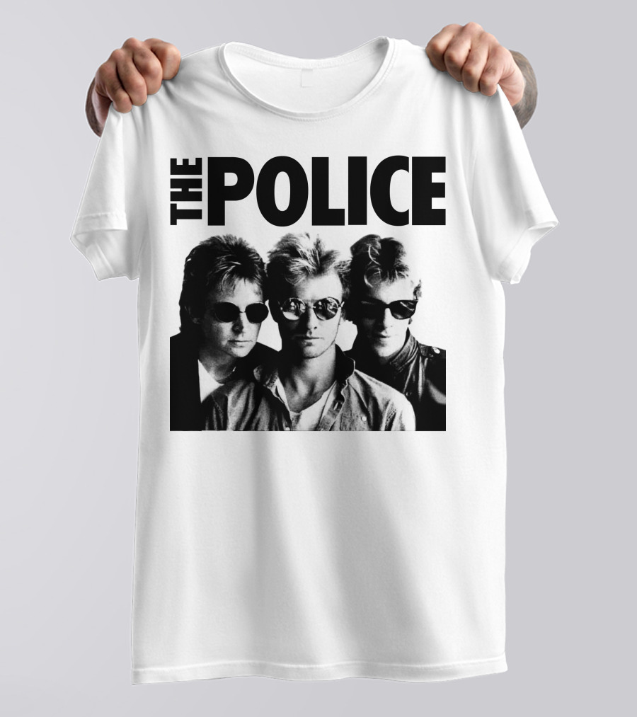 The Police Band Black And White Photo T-Shirt