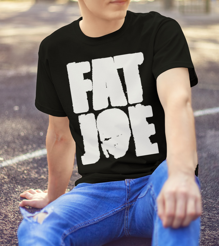 Fat Joe Face Inside Bold White Letters T-Shirt