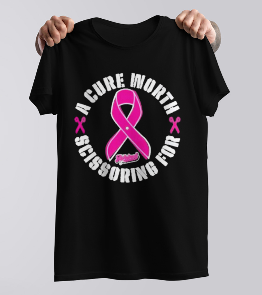 A Cure Worth Scissoring For Pink T-Shirt