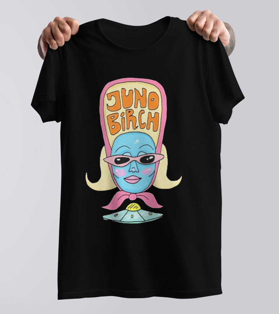 Juno Birch Retro Alien Cartoon T-Shirt