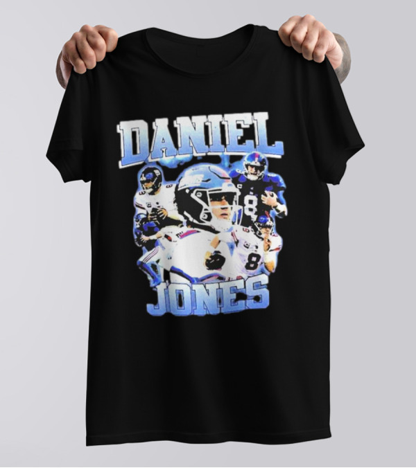 Daniel Jones Ny Giants Football Quarterback Montage T-Shirt