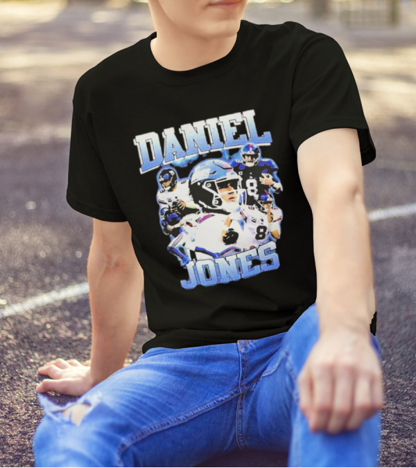 Daniel Jones Ny Giants Football Quarterback Montage T-Shirt