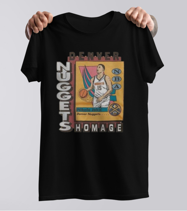 Denver Nuggets Nikola Jokic NBA Nuggets Homage Trading Card T-Shirt