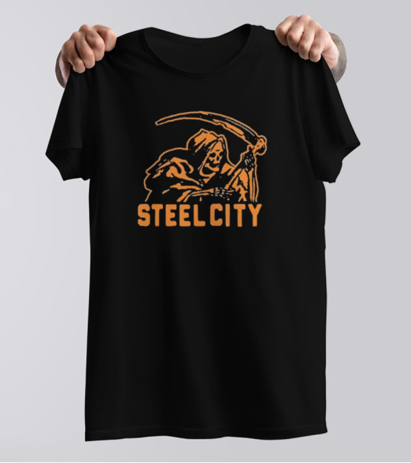 Steel City Reaper Icon Scythe Emblem T-Shirt