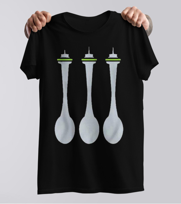 Seattle Spoon Space Needle Trio T-Shirt