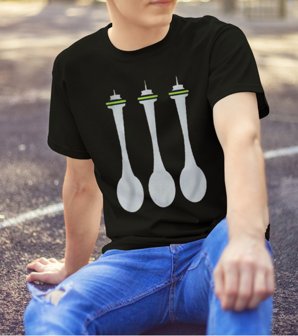 Seattle Spoon Space Needle Trio T-Shirt