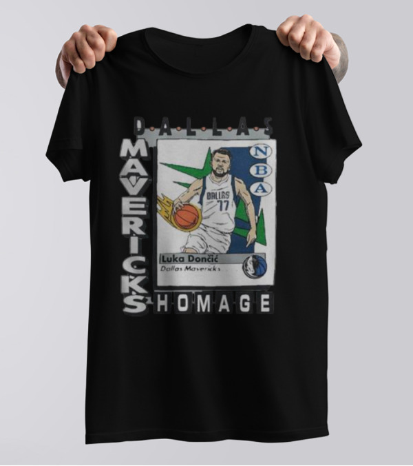 Dallas Mavericks Homage NBA Trading Card Luka Dončić 77 T-Shirt