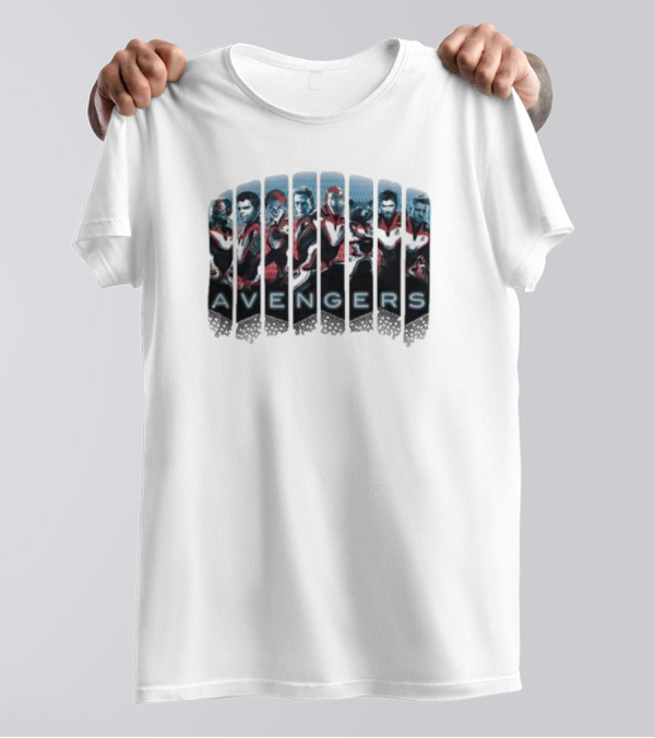 Marvel Comics Avengers Iconic Character Lineup T-Shirt