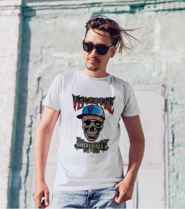 Vengeance University Zacky Vengeance Skull Cap Est 666 T-Shirt