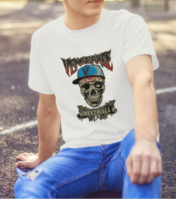 Vengeance University Zacky Vengeance Skull Cap Est 666 T-Shirt