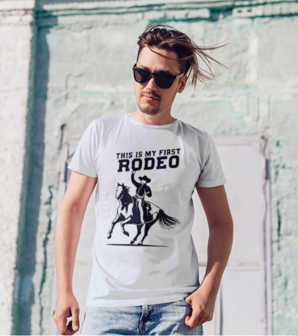 This Is My First Rodeo Cowboy Riding A Horse T-Shirt
