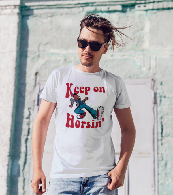 Hiphop Bojack Horseman Keep On Horsin' Retro Cartoon T-Shirt