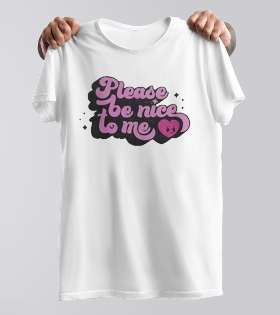 Please Be Nice To Me Heart Emoticon T-Shirt