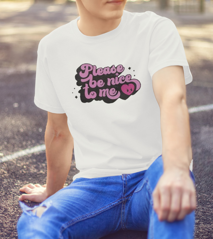 Please Be Nice To Me Heart Emoticon T-Shirt