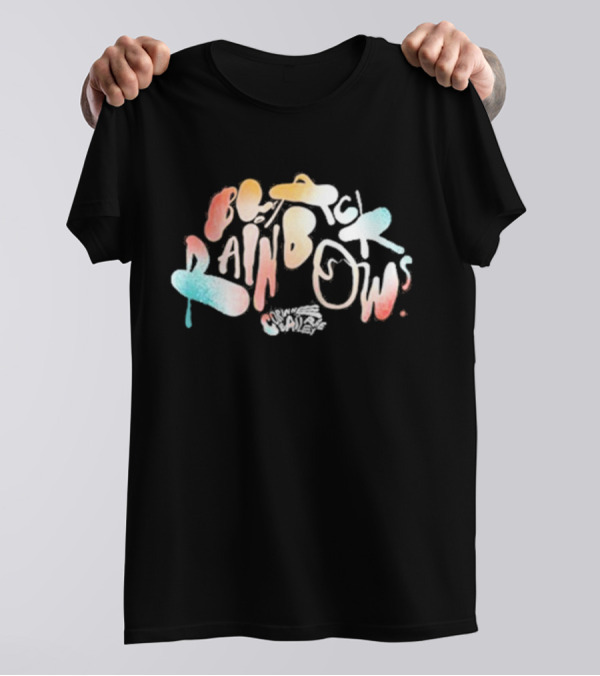 Corinne Bailey Rae Black Rainbows Colorful Typography T-Shirt