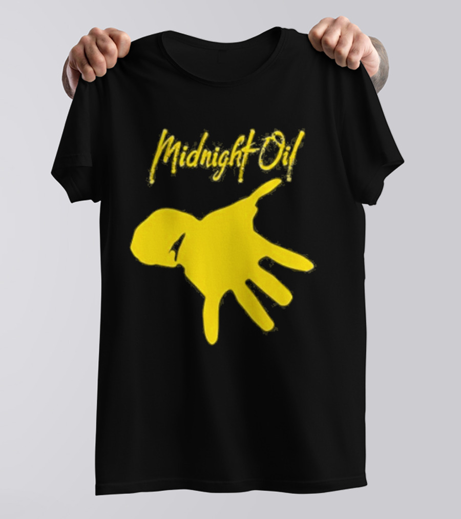 Midnight Oil Yellow Hand T-Shirt