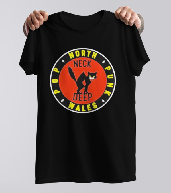 Neck Deep North Wales Pop Punk Cat T-Shirt