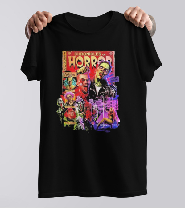Chronicles Of Horror Terror Featuring Undead Chaos Zombies T-Shirt