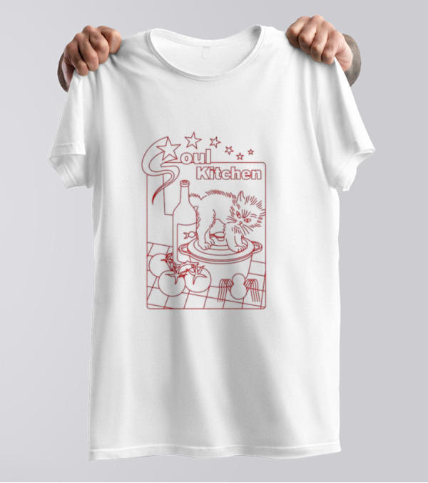 Soul Kitchen Stars Wine Cat Tomato T-Shirt
