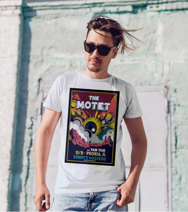 The Motet Fall Tour Peoria IL With Yam Yam At Kenny's Westside 11/9 T-Shirt