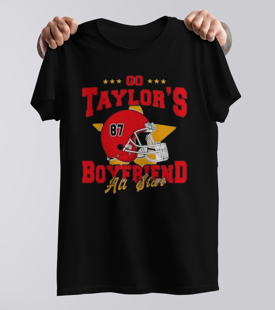 Go Taylor’s Boyfriend All Star Football Helmet 87 T-Shirt
