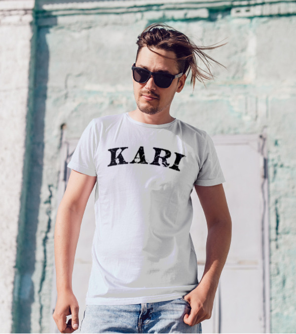 Karisrack Kari White Arch Text T-Shirt