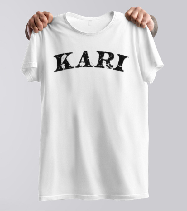 Karisrack Kari White Arch Text T-Shirt