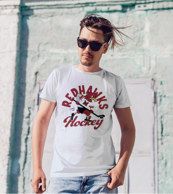 Miami Redhawks Hockey Team Vintage Mascot T-Shirt