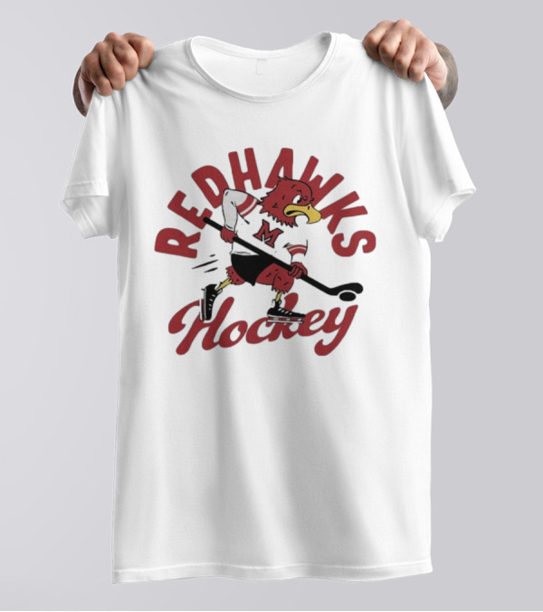 Miami Redhawks Hockey Team Vintage Mascot T-Shirt