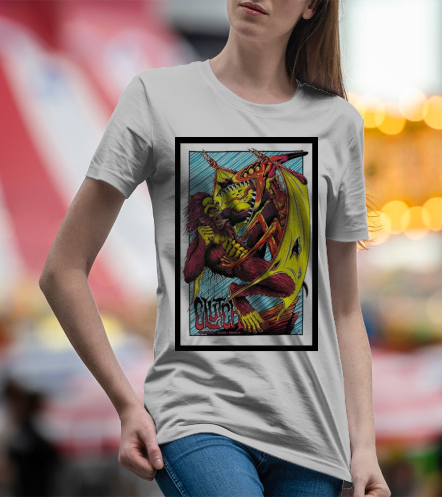Clutch Gorilla Wrestling Dragon Art October 7th T-Shirt
