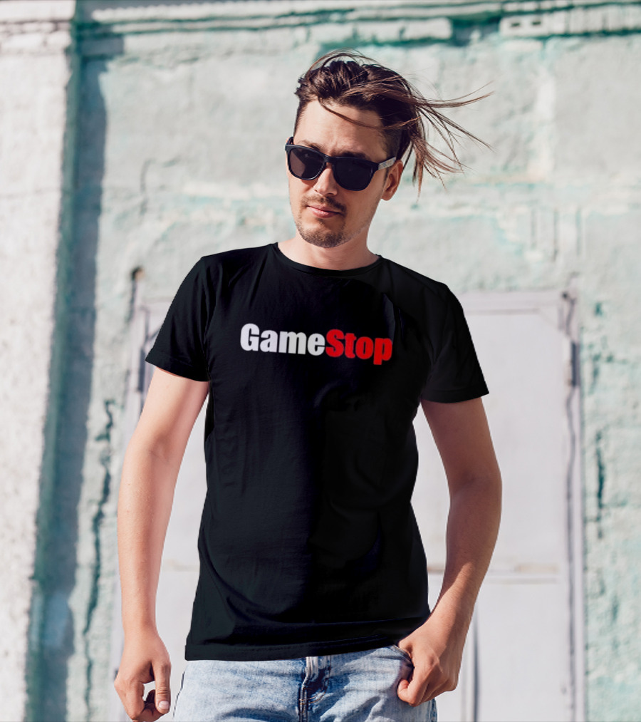 GameStop Classic Logo Black And Red Gaming T-Shirt