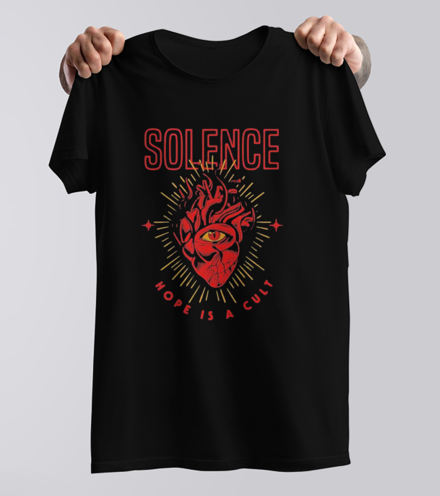 Solence Heart Eye Rays Hope Is A Cult T-Shirt