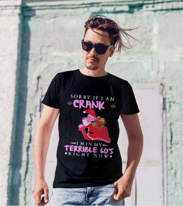 Pink Panther Santa Sorry If I Am Crank I’m In My Terrible 60s Right Now T-Shirt