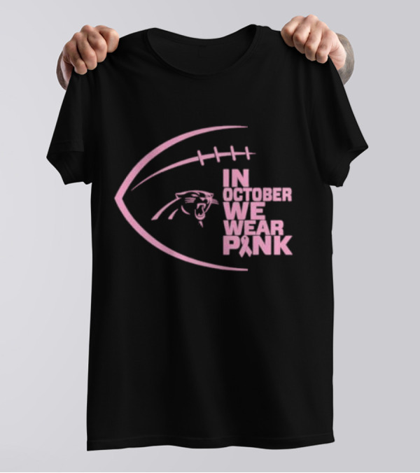 Carolina Panthers NFL In October We Wear Pink Breast Cancer Awareness T-Shirt